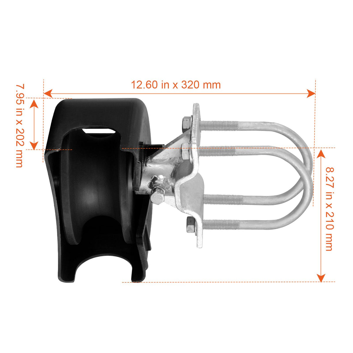 Sliding Gate Kit, Rolling Gate Hardware Kit w/ U-Shaped Wheel Groove for Cantilever Sliding Gates and Rolling Door, Sliding Gate Rollers 4 Track Wheels w/ Cover, Heavy Duty Sliding Roller,Black