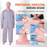 Men's Thongs & Sandals: VEVOR Nursing Training Manikin, Male Life Size Demonstration Human Manikin for Nursing Training, Multifunctional Education Teaching Model Supplies, PVC Anatomical Mannequin Body Care Simulator Model