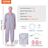 Men's Thongs & Sandals: VEVOR Nursing Training Manikin, Male Life Size Demonstration Human Manikin for Nursing Training, Multifunctional Education Teaching Model Supplies, PVC Anatomical Mannequin Body Care Simulator Model