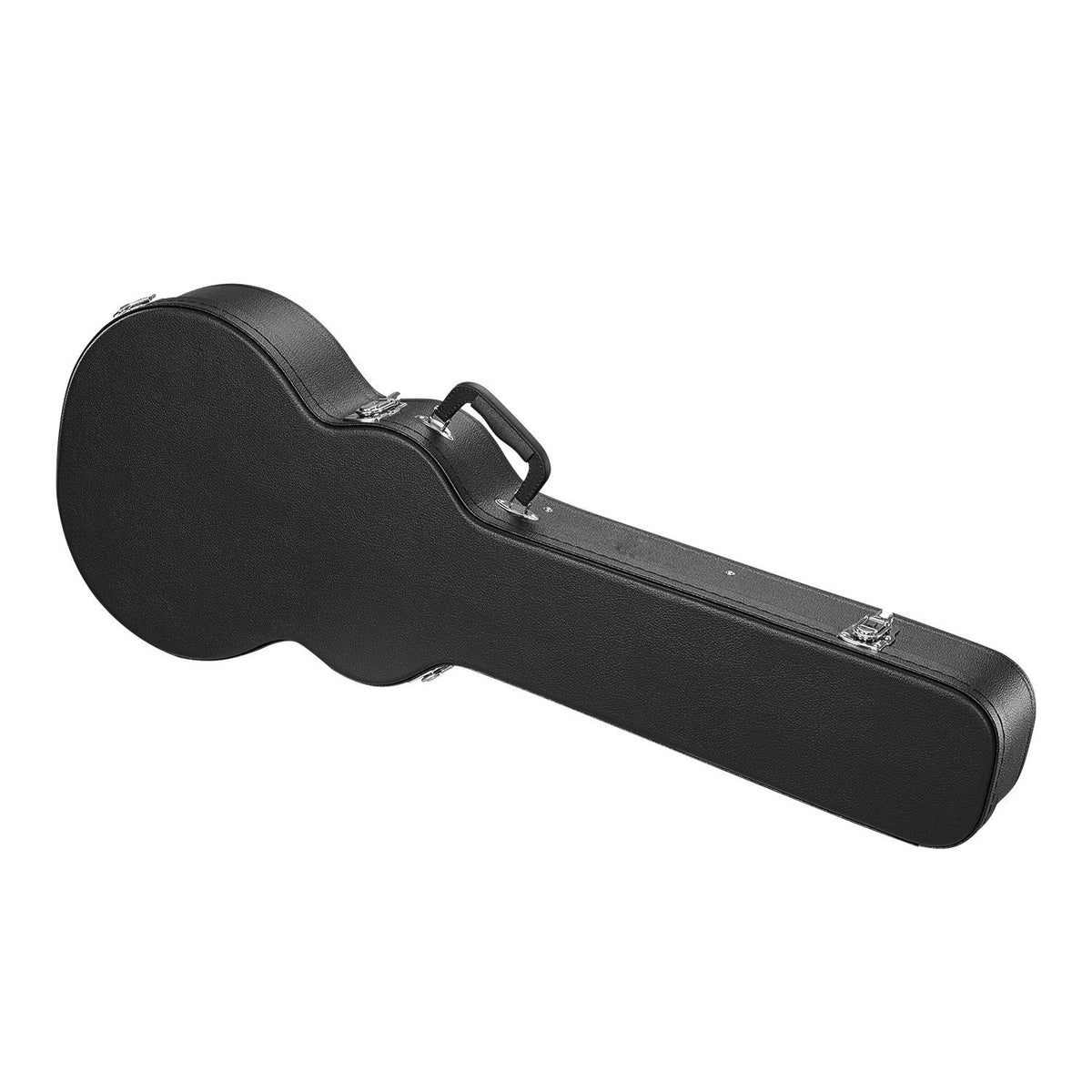 Electric Guitar Hard Case, 1050 mm Gourd-Shaped Guitar Hard Case, With Lock Latch Key Handle, PVC Padding Soft Lining Water-Resistant Hard Shell Guitar Cases, for 990 mm LES Paul Guitars, Black