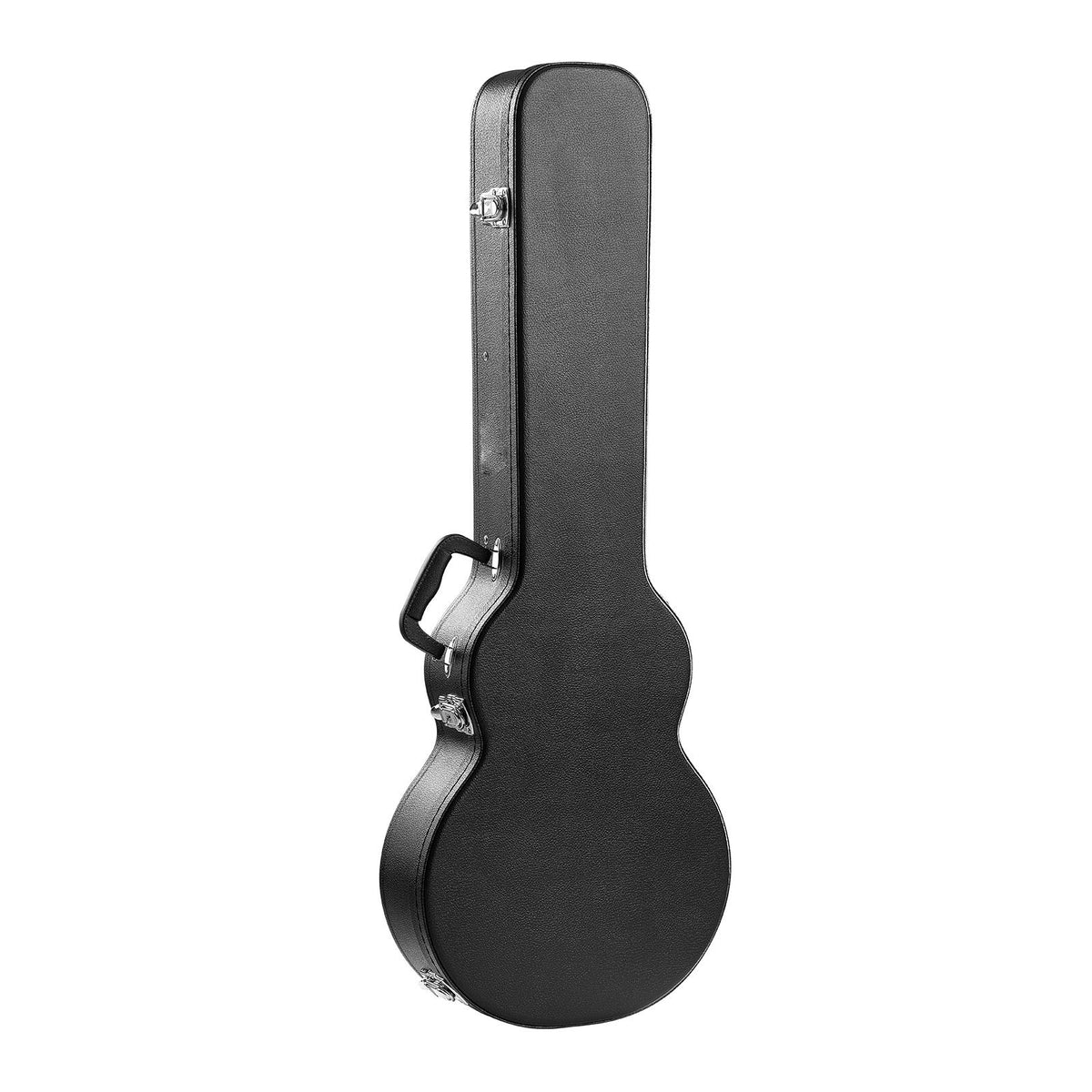 Electric Guitar Hard Case, 1050 mm Gourd-Shaped Guitar Hard Case, With Lock Latch Key Handle, PVC Padding Soft Lining Water-Resistant Hard Shell Guitar Cases, for 990 mm LES Paul Guitars, Black