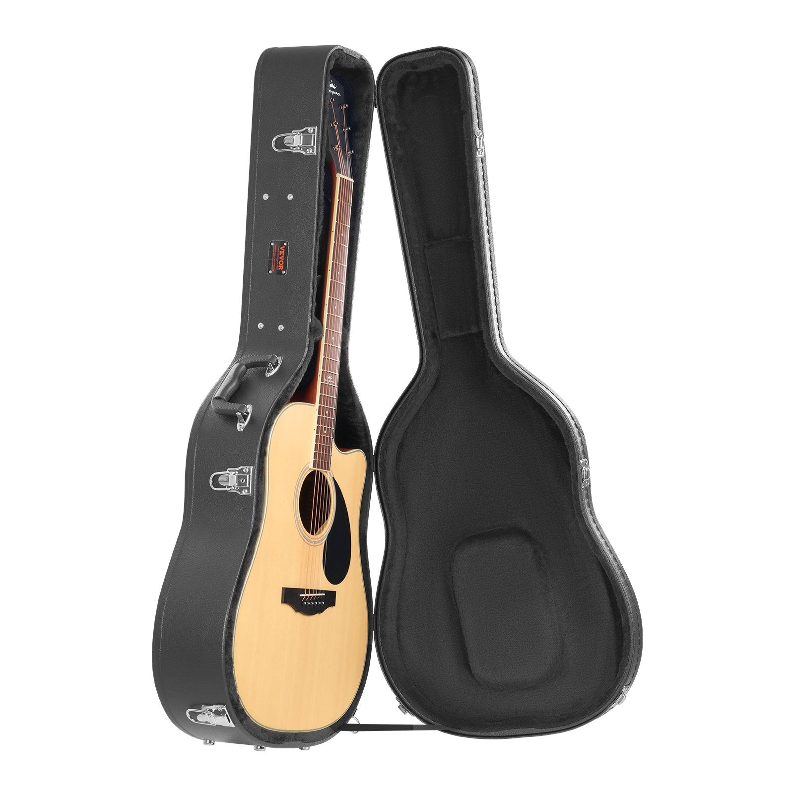 Guitars: VEVOR Acoustic Guitar Hard Case 1100 mm With Lock Key And for Acoustic Guitar