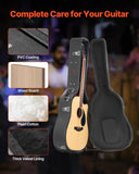 Guitars: VEVOR Acoustic Guitar Hard Case 1100 mm With Lock Key And for Acoustic Guitar