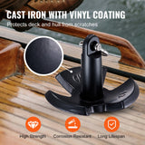 Boating Accessories: VEVOR River Anchor, 12 LBS Boat Anchor Cast Iron Black Vinyl-Coated with Shackle, Marine Grade Mushroom Anchor for Boats Up To 10 ft, Impressive Holding Power in River and Mud Bottom Lakes