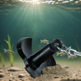 Boating Accessories: VEVOR River Anchor, 12 LBS Boat Anchor Cast Iron Black Vinyl-Coated with Shackle, Marine Grade Mushroom Anchor for Boats Up To 10 ft, Impressive Holding Power in River and Mud Bottom Lakes