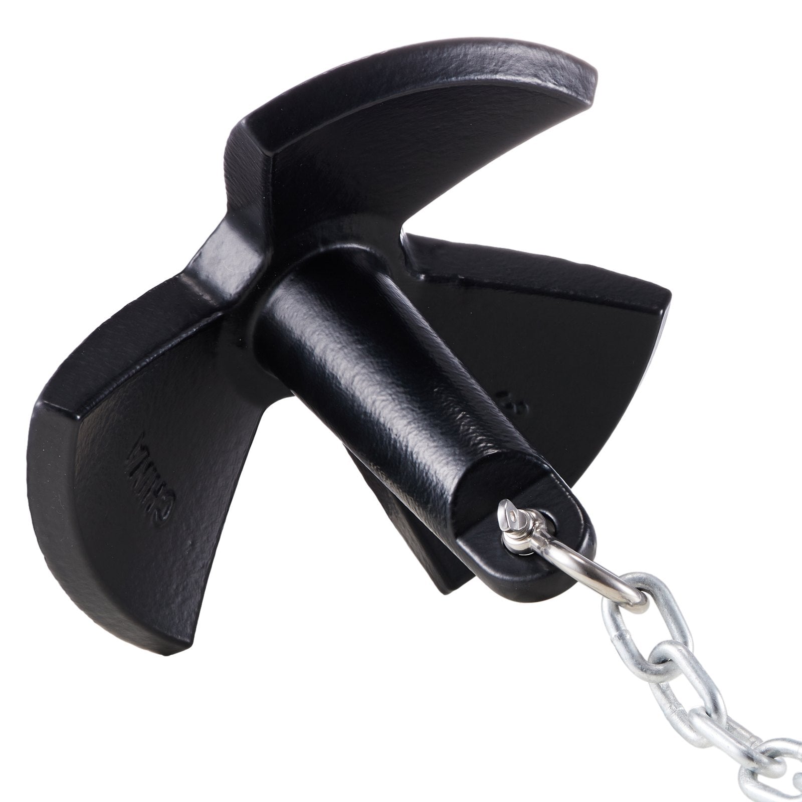 Artificial Hanging Plants: VEVOR River Anchor 30LB Boat Anchor Cast Iron Black Vinyl-Coated Mushroom Anchor