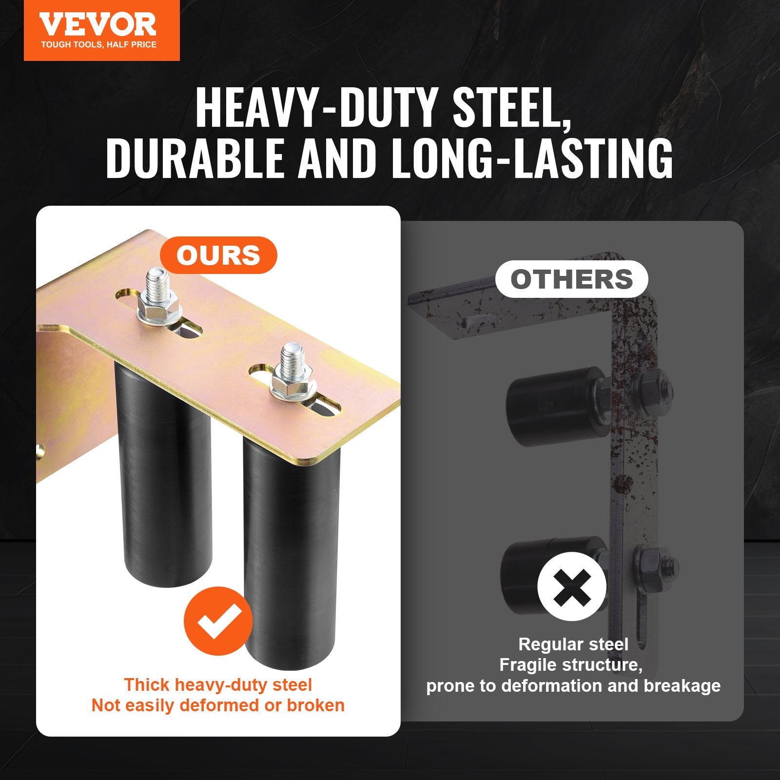 Fence & Gate Accessories: VEVOR Sliding Gate Kit 6” Rolling Hardware with L-Bracket Adjustable for Door