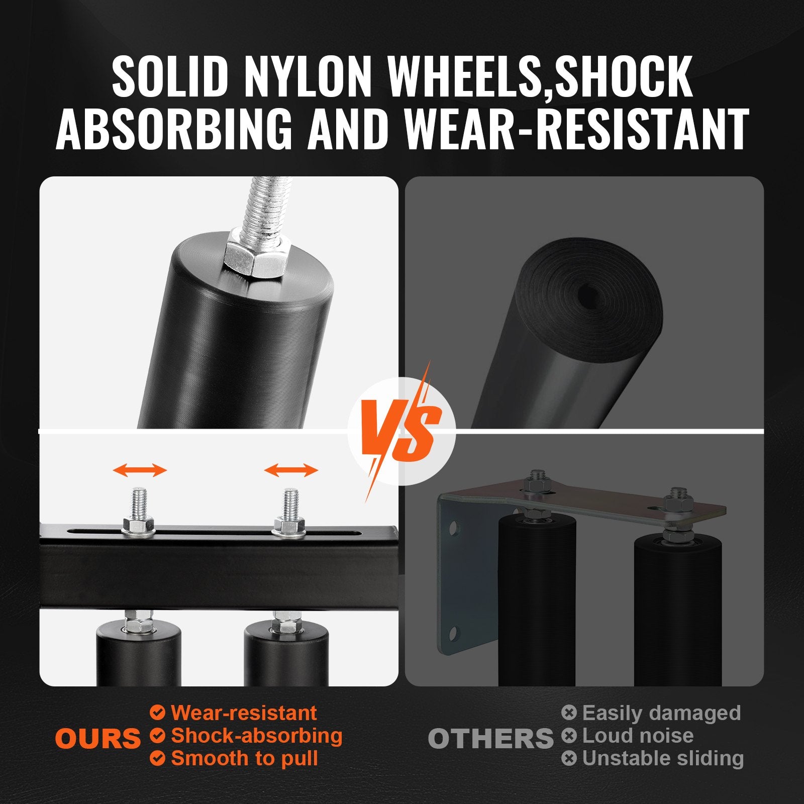 Fence & Gate Accessories: VEVOR Sliding Gate Kit 6” Rolling Hardware with T-Bracket Adjustable for Door