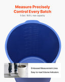 Masonry Tools: VEVOR 18.9L Bucket Liner for Concrete Mix, Reusable Silicone Mortar Bucket Liner for Thinset Paint Concrete Epoxy Mixing, Heavy-duty Grout Mixer Insert Tool with Graduated Measurements, Blue
