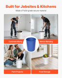 Masonry Tools: VEVOR 18.9L Bucket Liner for Concrete Mix, Reusable Silicone Mortar Bucket Liner for Thinset Paint Concrete Epoxy Mixing, Heavy-duty Grout Mixer Insert Tool with Graduated Measurements, Blue