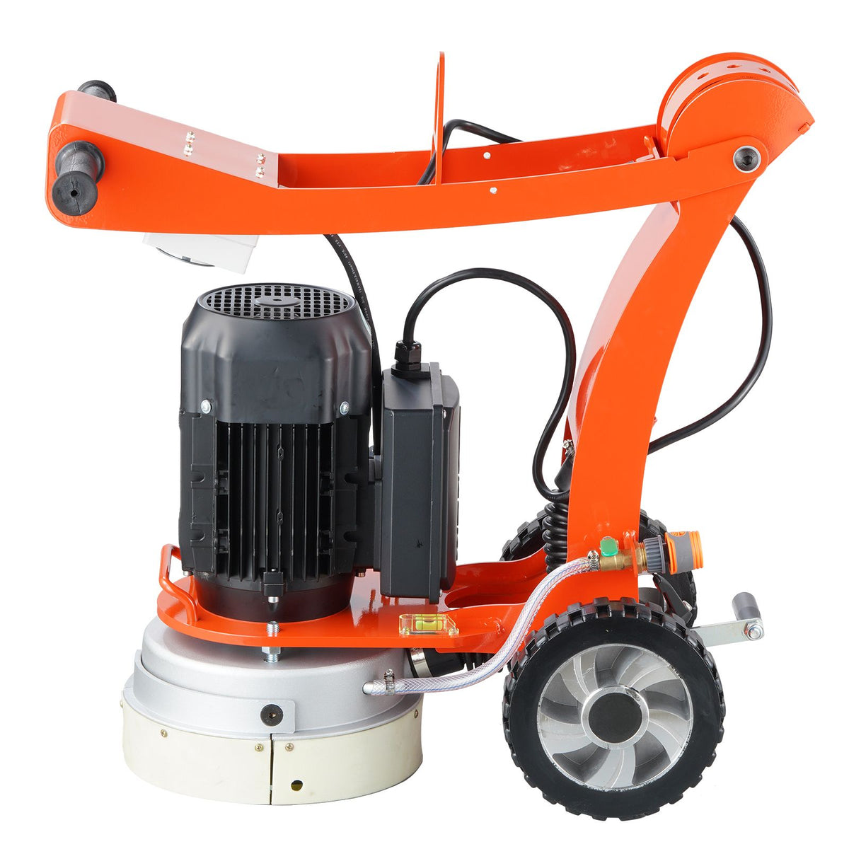 Electric Concrete Floor Grinder 10" Walk-Behind Grinder 3.0HP Concrete Floor Polisher, 2200W Grinding Machine, 1430RPM Upgrade Brushless Motor Surfacing Grinder for Granite/Marble/Stones