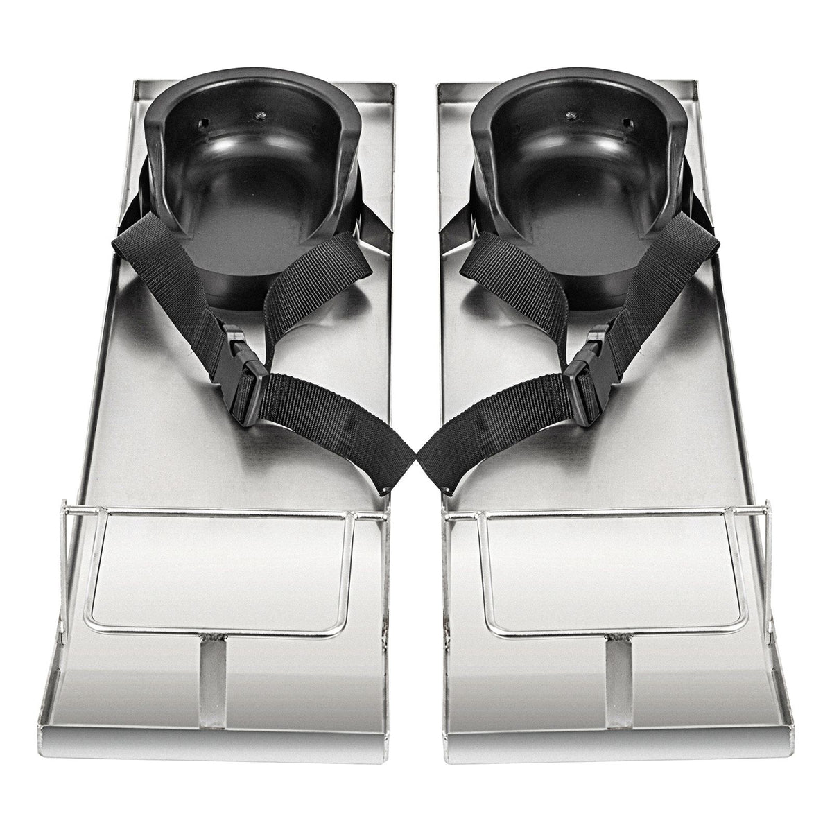 Concrete Knee Boards Stainless Steel, 30'' x 8'' Concrete Sliders, Knee Boards For Concrete, Concrete Knee Pads Moving Sliders, with Knee Pads & Board Straps for Cement and Concrete Finishing