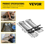 Gymnastics: VEVOR Concrete Knee Boards 70cm x 20cm Slider Knee Boards, Kneeler Board Stainless Steel Kneeboards, Concrete Sliders Pair Moving Sliders, with Concrete Board Straps for Cement and Concrete Finishi
