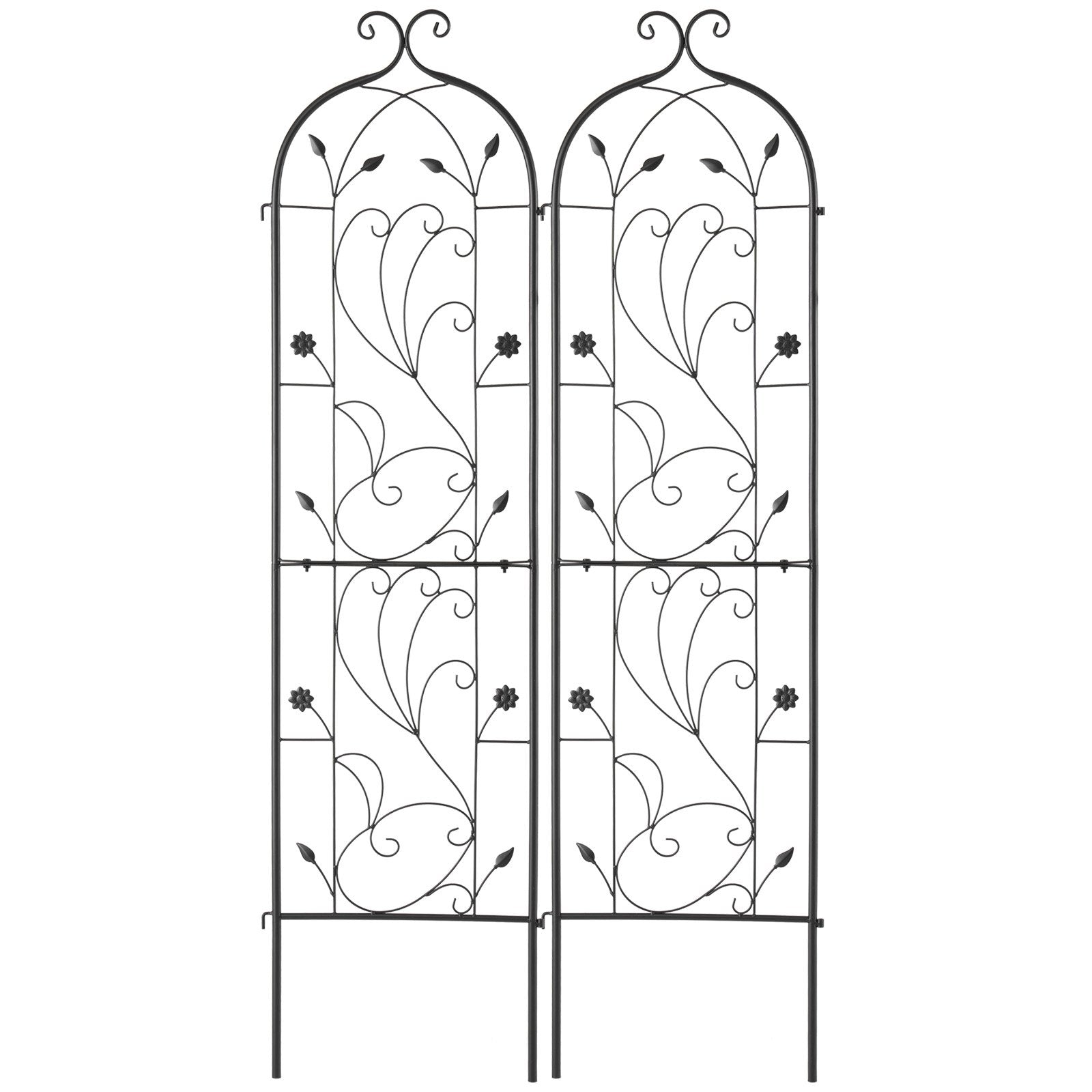 Gardening Tools: VEVOR 2 Packs Metal Garden Trellis for Climbing Plant Support 60x15 in Rustproof