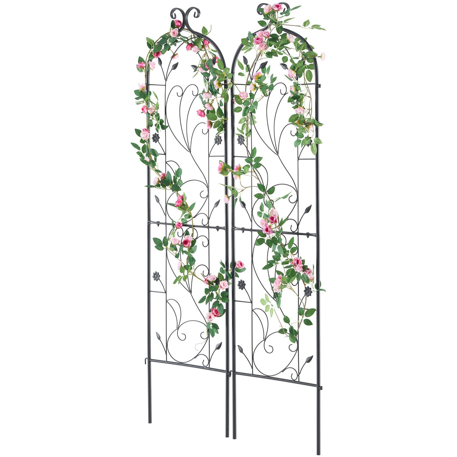 Gardening Tools: VEVOR 2 Packs Metal Garden Trellis for Climbing Plant Support 60x15 in Rustproof