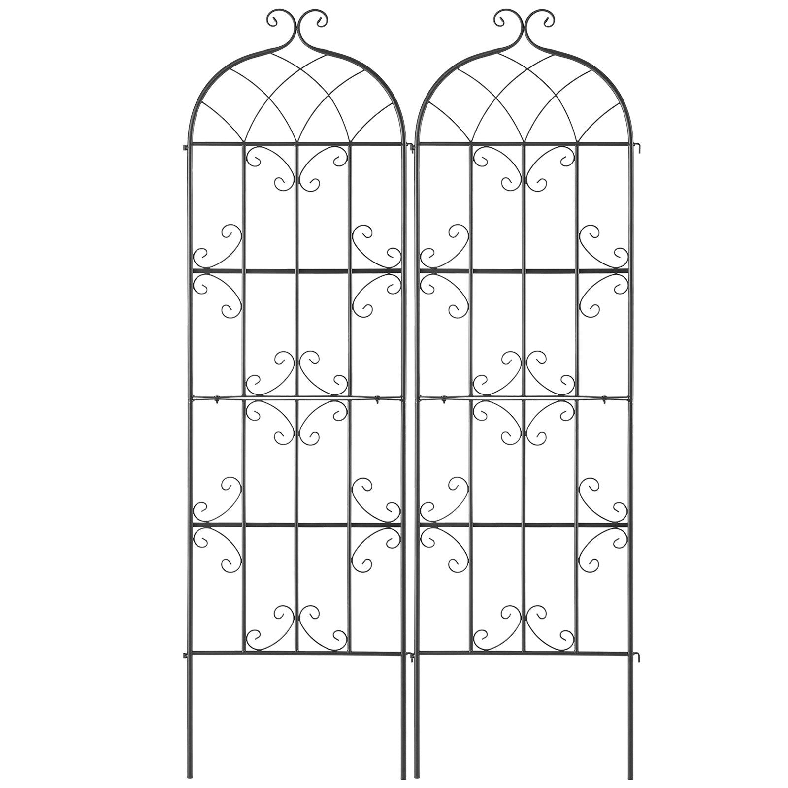 Gardening Tools: VEVOR 2 Packs Metal Garden Trellis for Climbing Plant Support 71x20 in Rustproof