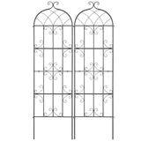 Gardening Tools: VEVOR 2 Packs Metal Garden Trellis for Climbing Plant Support 71x20 in Rustproof