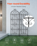 Gardening Tools: VEVOR 2 Packs Metal Garden Trellis for Climbing Plant Support 71x20 in Rustproof