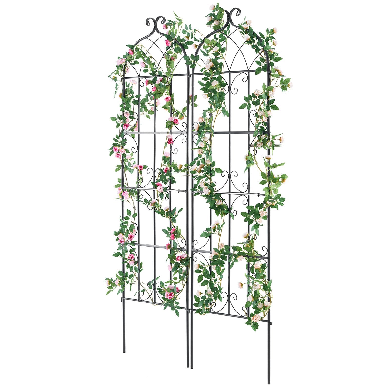 Gardening Tools: VEVOR 2 Packs Metal Garden Trellis for Climbing Plant Support 71x20 in Rustproof