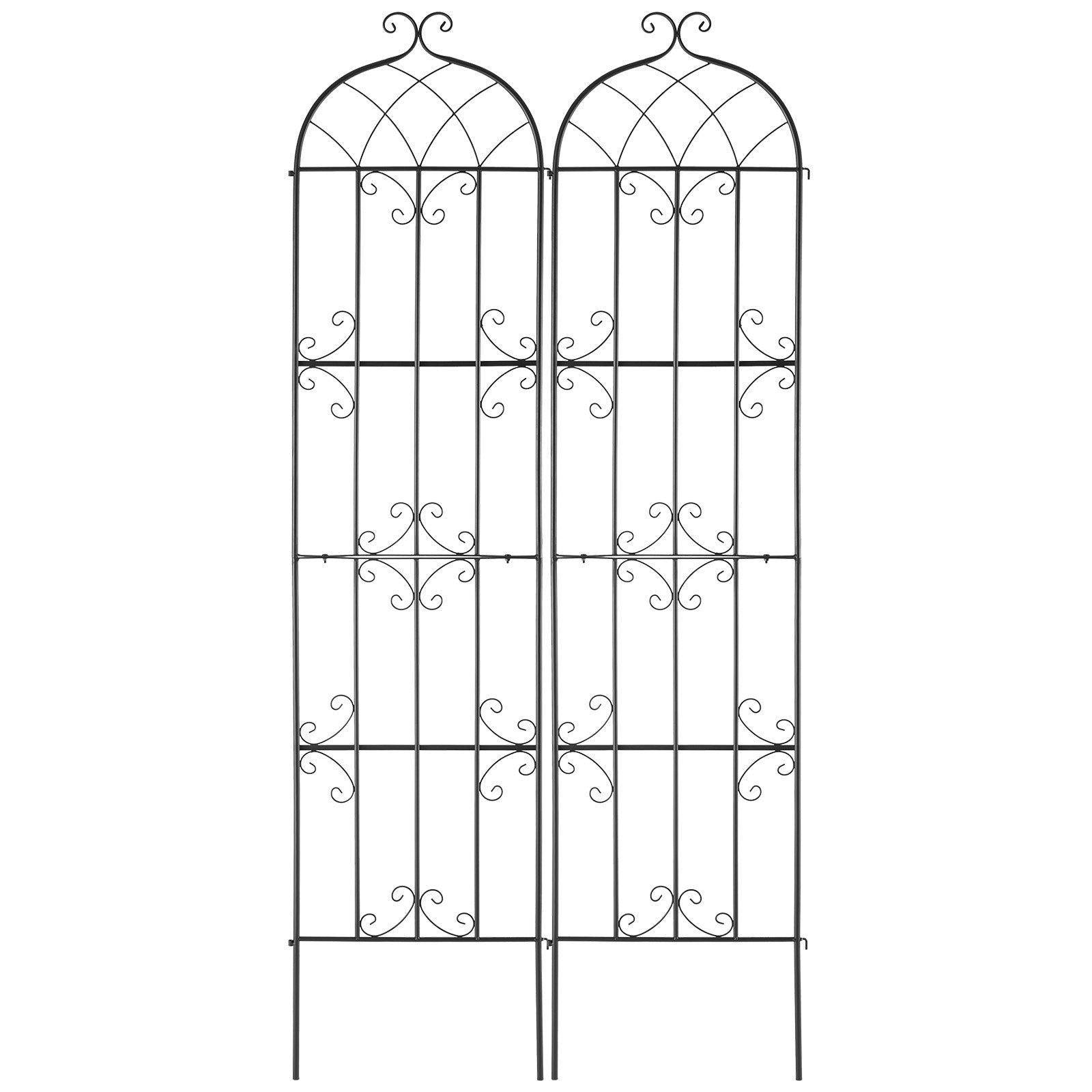 Gardening Tools: VEVOR 2 Packs Metal Garden Trellis for Climbing Plant Support 87x20 in Rustproof