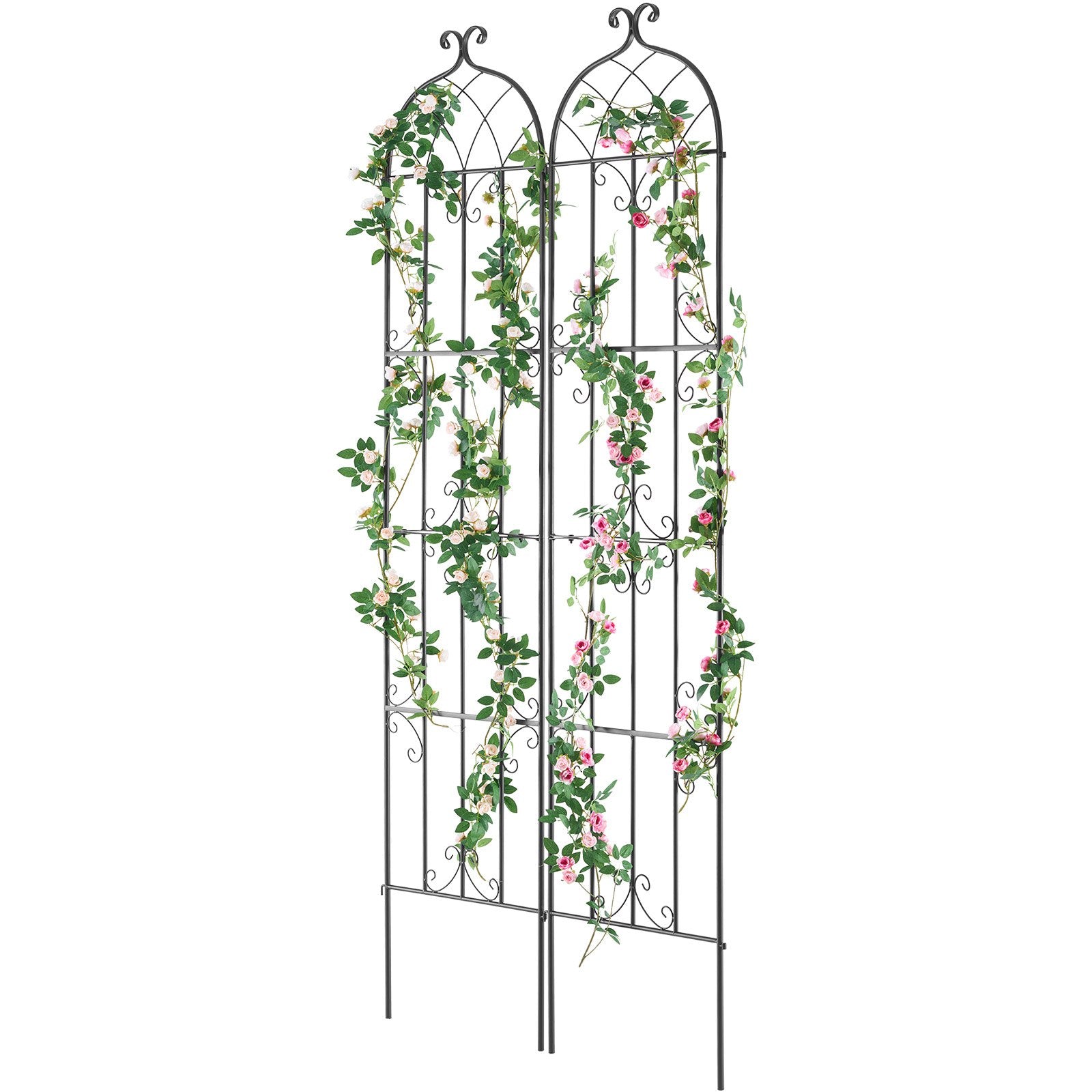 Gardening Tools: VEVOR 2 Packs Metal Garden Trellis for Climbing Plant Support 87x20 in Rustproof