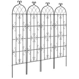 Gardening Tools: VEVOR 4 Packs Metal Garden Trellis for Climbing Plant Support 71x20 in Rustproof