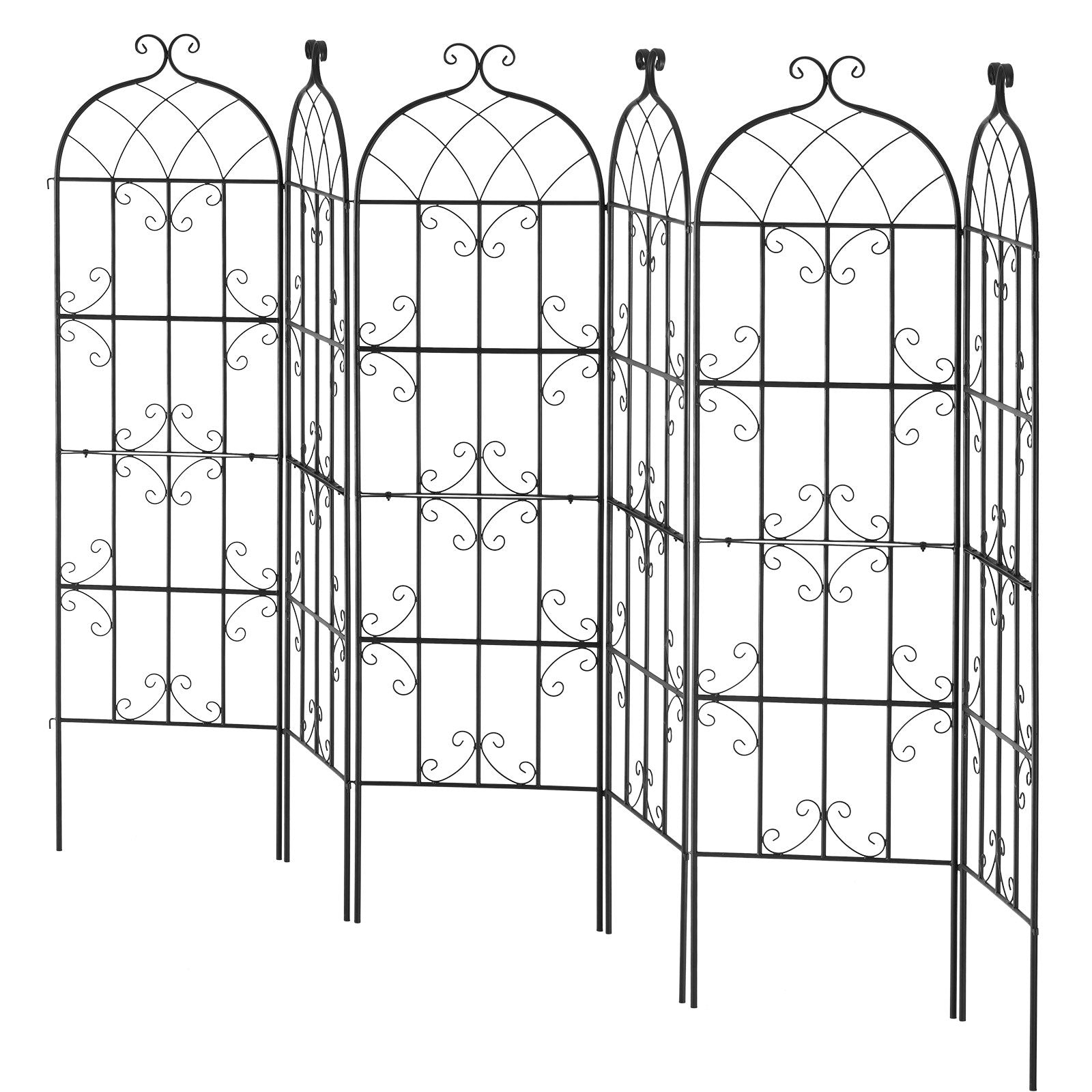 Gardening Tools: VEVOR 4 Packs Metal Garden Trellis for Climbing Plant Support 71x20 in Rustproof