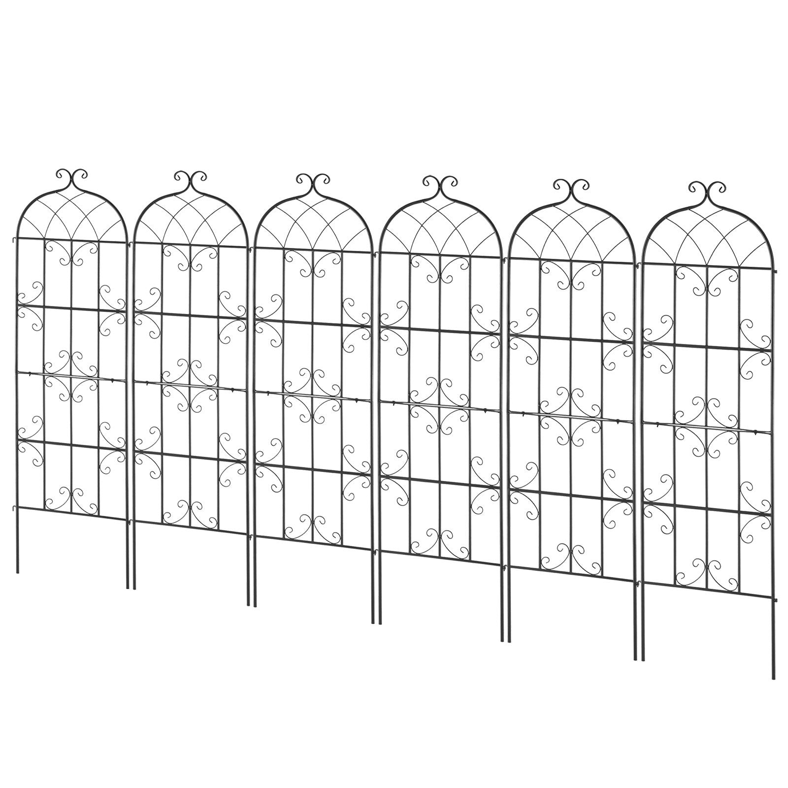Gardening Tools: VEVOR 4 Packs Metal Garden Trellis for Climbing Plant Support 71x20 in Rustproof