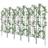 Gardening Tools: VEVOR 4 Packs Metal Garden Trellis for Climbing Plant Support 71x20 in Rustproof
