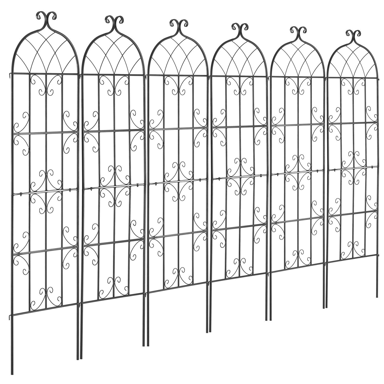 Gardening Tools: VEVOR 4 Packs Metal Garden Trellis for Climbing Plant Support 71x20 in Rustproof