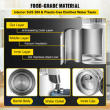 Distilling & Brewing: VEVOR Water Distiller Purifier Pure Water Distiller Filters Water Distillation 4L Internal Stainless Steel with Collection Bottle