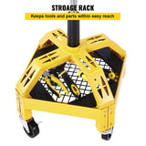 Mobility & Accessibility: VEVOR Rolling Garage Stool, 300LBS Capacity, Adjustable Height from 24 in to 28.7 in, Mechanic Seat with 360-degree Swivel Wheels and Tool Tray, for Workshop, Auto Repair Shop, Yellow