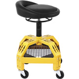 Mobility & Accessibility: VEVOR Rolling Garage Stool, 300LBS Capacity, Adjustable Height from 24 in to 28.7 in, Mechanic Seat with 360-degree Swivel Wheels and Tool Tray, for Workshop, Auto Repair Shop, Yellow
