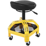 Mobility & Accessibility: VEVOR Rolling Garage Stool, 300LBS Capacity, Adjustable Height from 24 in to 28.7 in, Mechanic Seat with 360-degree Swivel Wheels and Tool Tray, for Workshop, Auto Repair Shop, Yellow