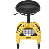 Mobility & Accessibility: VEVOR Rolling Garage Stool, 300LBS Capacity, Adjustable Height from 24 in to 28.7 in, Mechanic Seat with 360-degree Swivel Wheels and Tool Tray, for Workshop, Auto Repair Shop, Yellow