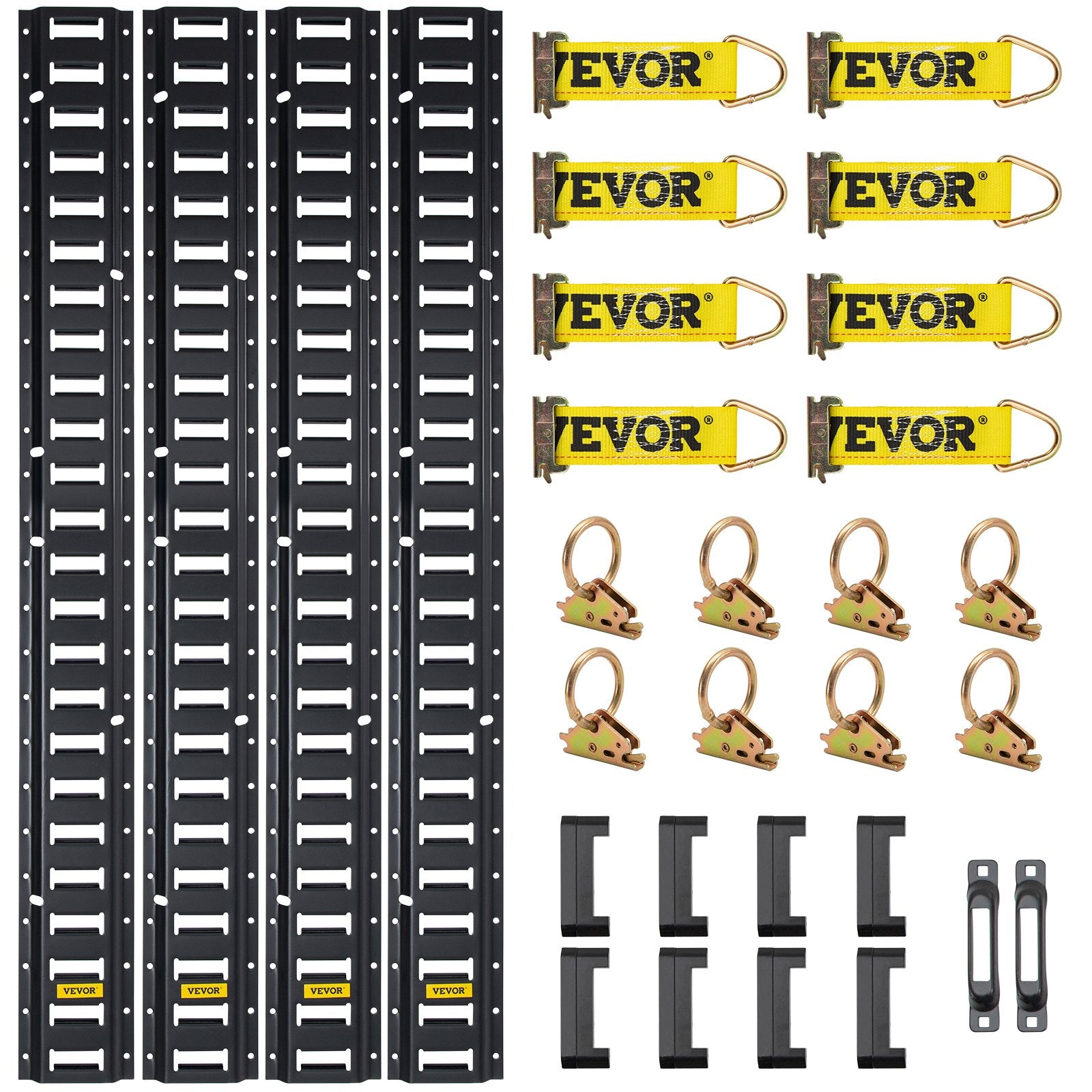 Automotive Repair & Speciality Tools: VEVOR E Track Tie Down Rail Kit 30PCs 1.52m E Track Rails Enclosed Cargo Trailer