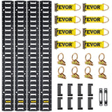 Automotive Repair & Speciality Tools: VEVOR E Track Tie Down Rail Kit 30PCs 1.52m E Track Rails Enclosed Cargo Trailer