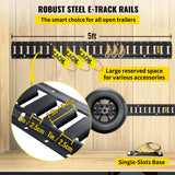 Automotive Repair & Speciality Tools: VEVOR E Track Tie Down Rail Kit 30PCs 1.52m E Track Rails Enclosed Cargo Trailer
