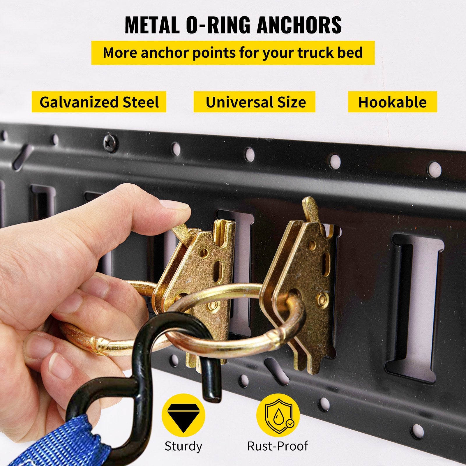 Automotive Repair & Speciality Tools: VEVOR E Track Tie Down Rail Kit 30PCs 1.52m E Track Rails Enclosed Cargo Trailer