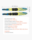 Pool Toys & Inflatables: VEVOR 150 cm Water Skis Combo Adults Water Skis with X-7 Adjustable Bindings