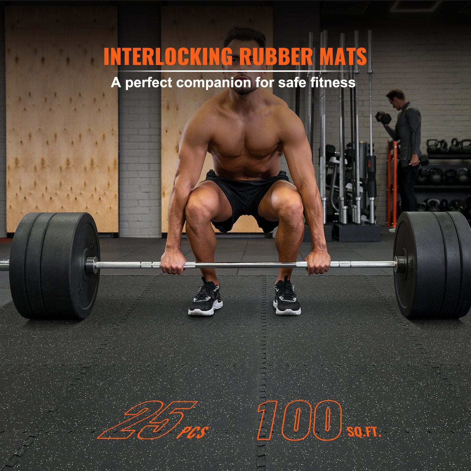 Free Weights: VEVOR EVA Interlocking Foam Floor Mats, 0.56 in Thickened 25 Pcs Puzzle Rubber Tiles, 24 x 24 in Exercise Floor Mat for Workout & Fitness, Heavy Duty Flooring Mats for Home, Gym, Office-100 Sq Ft