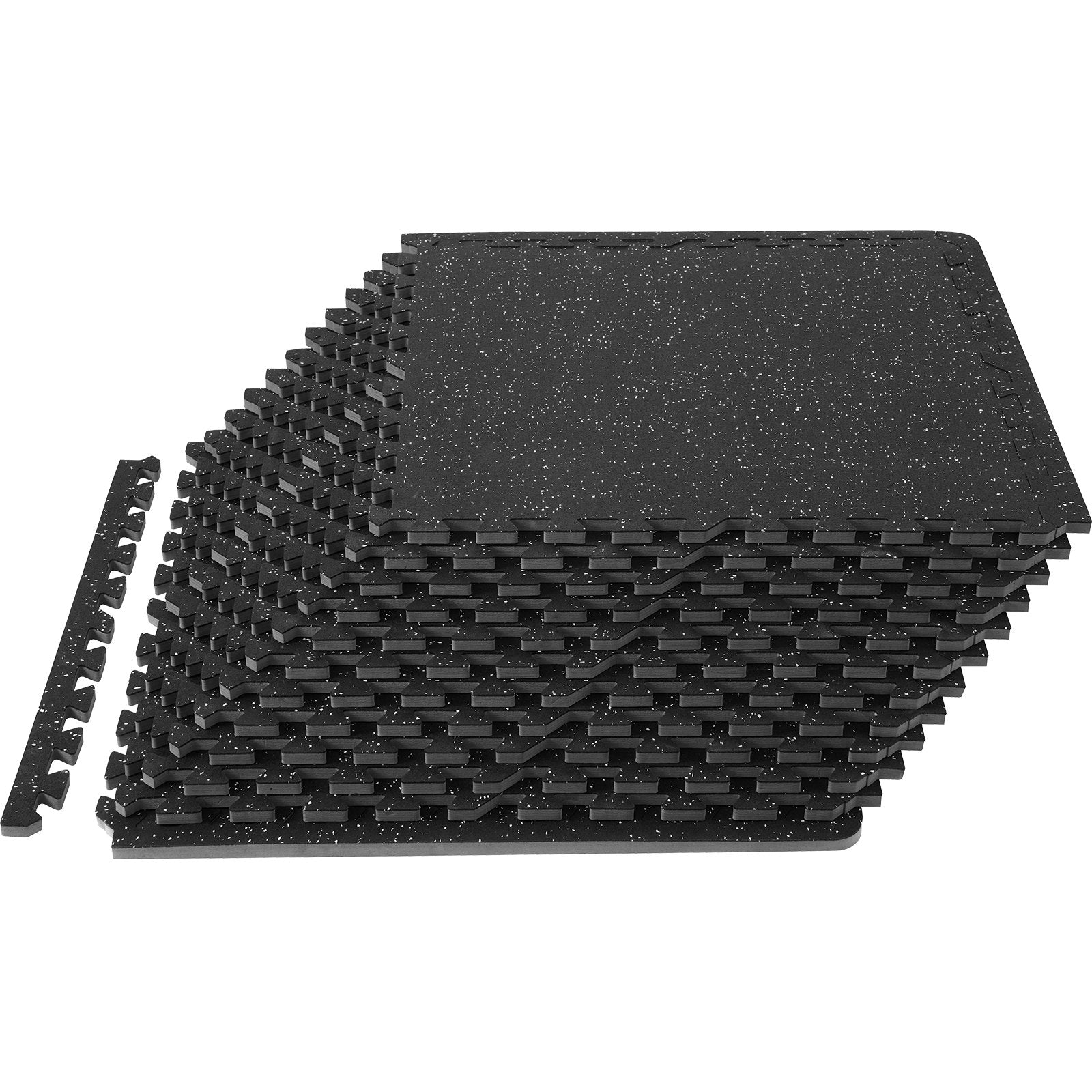 Makeup Organisation & Storage: VEVOR 12 PCS 14 mm Thick Gym Floor Mats, 24" x 24" EVA Foam & Rubber Top Interlocking Workout Floor Mats with 4.5 m² Coverage, Waterproof Exercise Puzzle Flooring for Gym, Home, Garage, Basemen