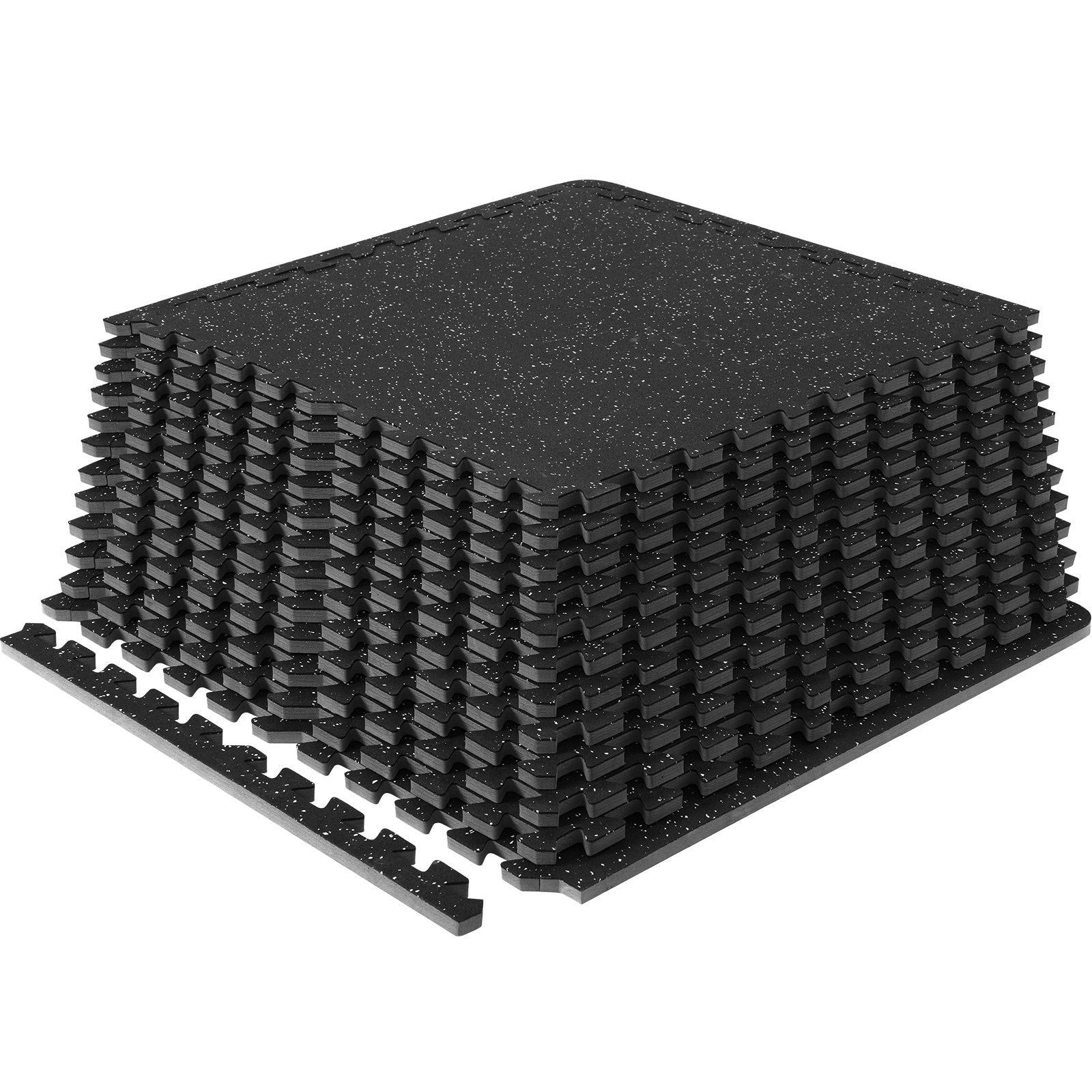 Makeup Organisation & Storage: VEVOR 12 PCS 14 mm Thick Gym Floor Mats, 24" x 24" EVA Foam & Rubber Top Interlocking Workout Floor Mats with 4.5 m² Coverage, Waterproof Exercise Puzzle Flooring for Gym, Home, Garage, Basemen