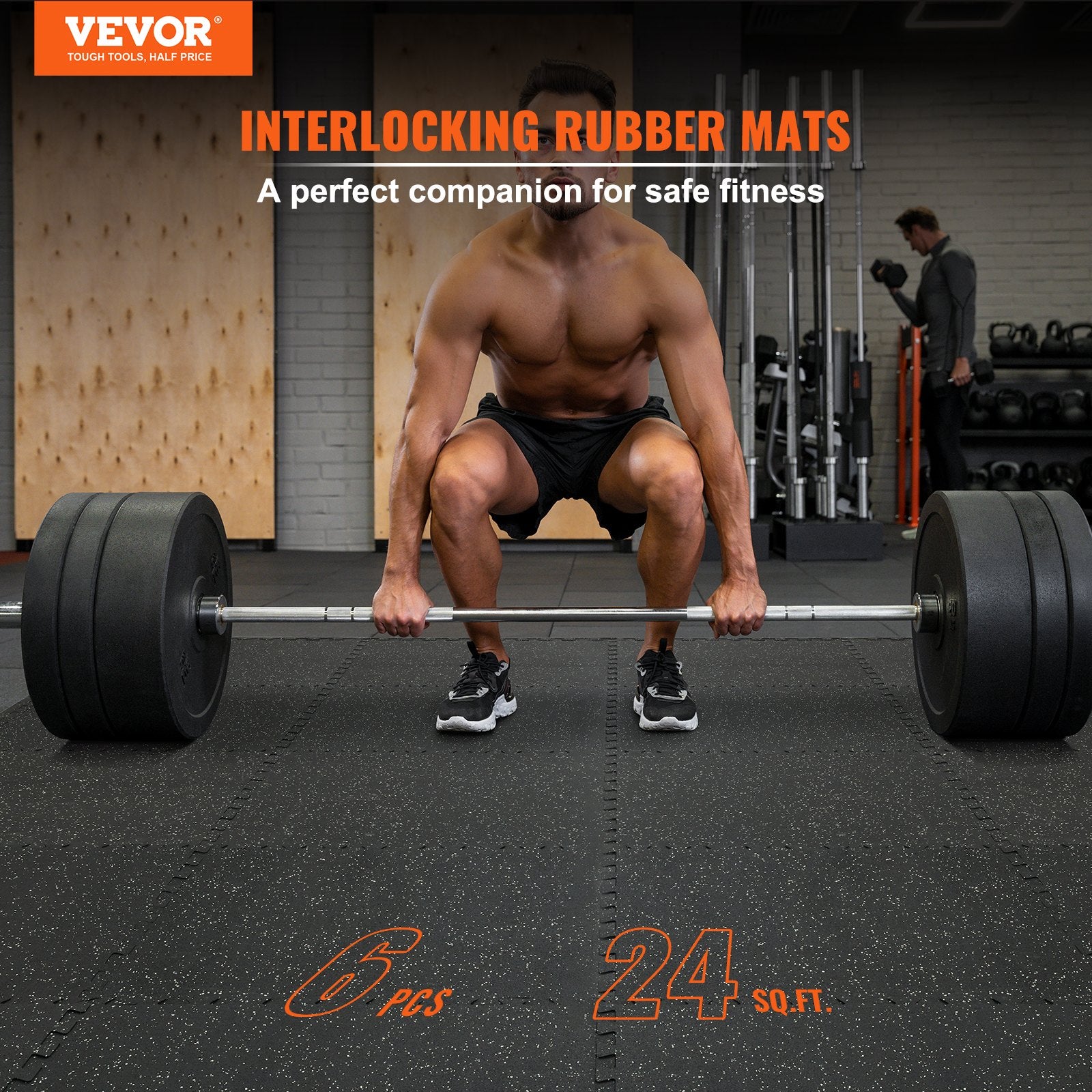 Makeup Organisation & Storage: VEVOR 6 PCS 1/2 inch Thick Gym Floor Mats, 24" x 24" EVA Foam & Rubber Top Interlocking Workout Floor Mats with 24 sq.ft Coverage, Waterproof Exercise Puzzle Flooring for Gym, Home, Garage, Basement