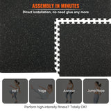 Makeup Organisation & Storage: VEVOR 6 PCS 1/2 inch Thick Gym Floor Mats, 24" x 24" EVA Foam & Rubber Top Interlocking Workout Floor Mats with 24 sq.ft Coverage, Waterproof Exercise Puzzle Flooring for Gym, Home, Garage, Basement