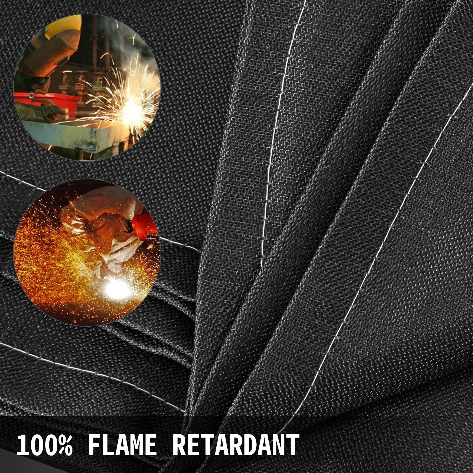 Caravan Accessories: VEVOR 10 x 10 Ft Welding Blanket Black Fiberglass Blanket Portable Fiberglass Fire Retardant Blanket Welding Mat Welding Fireproof Thermal Resistant Insulation With Carry Bag