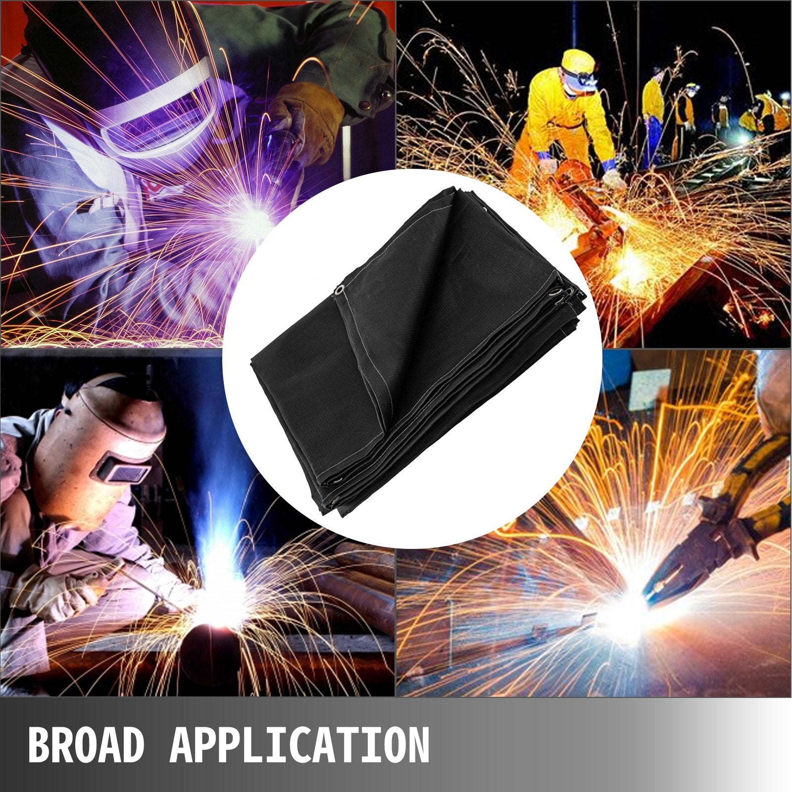 Caravan Accessories: VEVOR 10 x 10 Ft Welding Blanket Black Fiberglass Blanket Portable Fiberglass Fire Retardant Blanket Welding Mat Welding Fireproof Thermal Resistant Insulation With Carry Bag