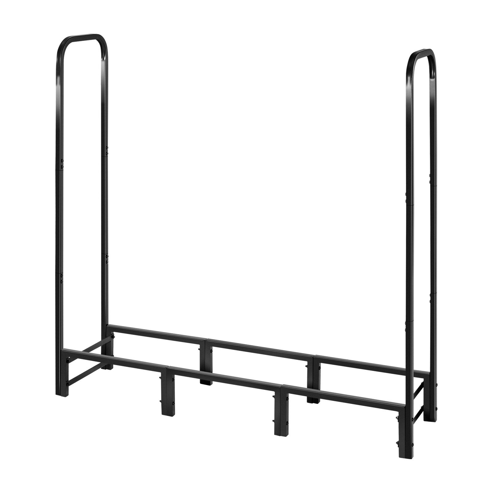 Coat Racks: VEVOR Firewood Rack with Waterproof Cover, 1.22m Outdoor Firewood Holder, 1/4 Cord Storage Metal Log Holder, 400lb Max Weight Capacity, Top Covered, Powder-Coated Wood Storage Rack for Fireplace Deck