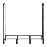 Coat Racks: VEVOR Firewood Rack with Waterproof Cover, 1.22m Outdoor Firewood Holder, 1/4 Cord Storage Metal Log Holder, 400lb Max Weight Capacity, Top Covered, Powder-Coated Wood Storage Rack for Fireplace Deck