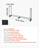 Coat Racks: VEVOR Firewood Rack with Waterproof Cover, 2.57m Outdoor Firewood Holder, 1/2 Cord Storage Metal Log Holder, 299kg Max Weight Capacity, Top Covered, Powder-Coated Wood Storage Rack for Fireplace Deck
